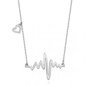 Colier argint Heartbeat cu inima DiAmanti Z1098N-DIA (Argint 925‰ 3,3 g.)